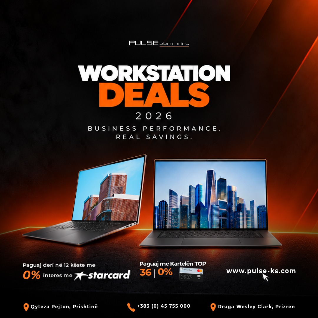 Laptopë Dell Workstation për profesionistë – PULSE electronics
