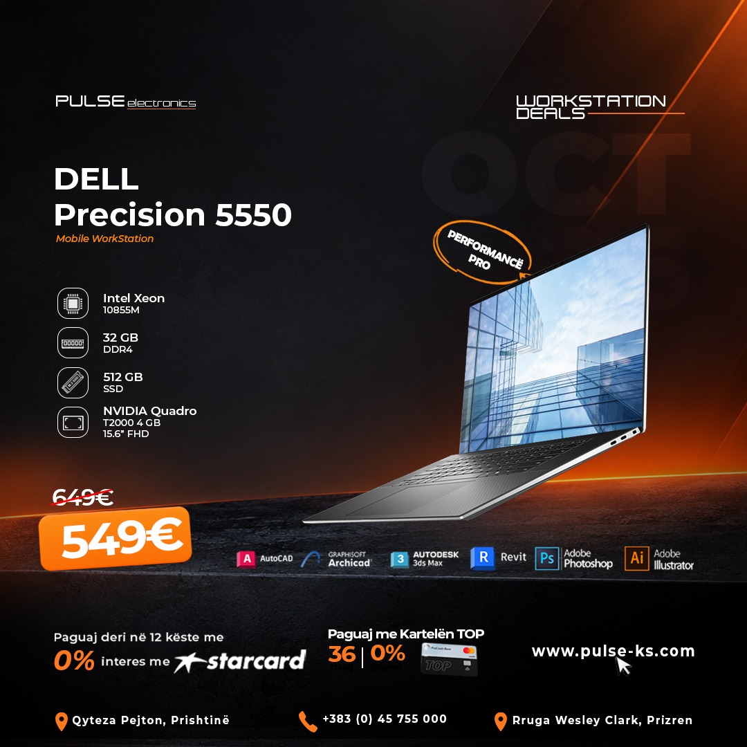 Laptopë Dell Workstation për profesionistë – PULSE electronics (3)