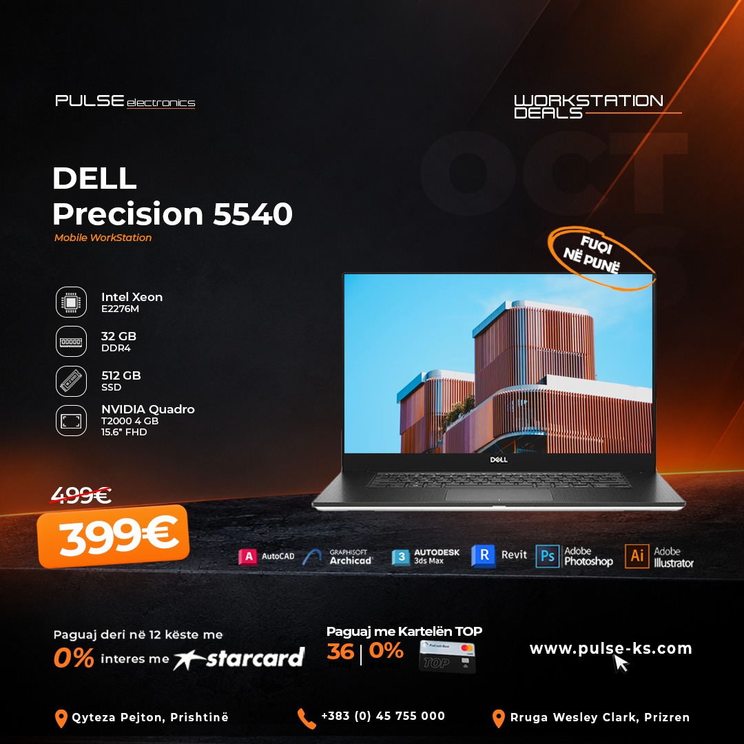 Laptopë Dell Workstation për profesionistë – PULSE electronics (4)