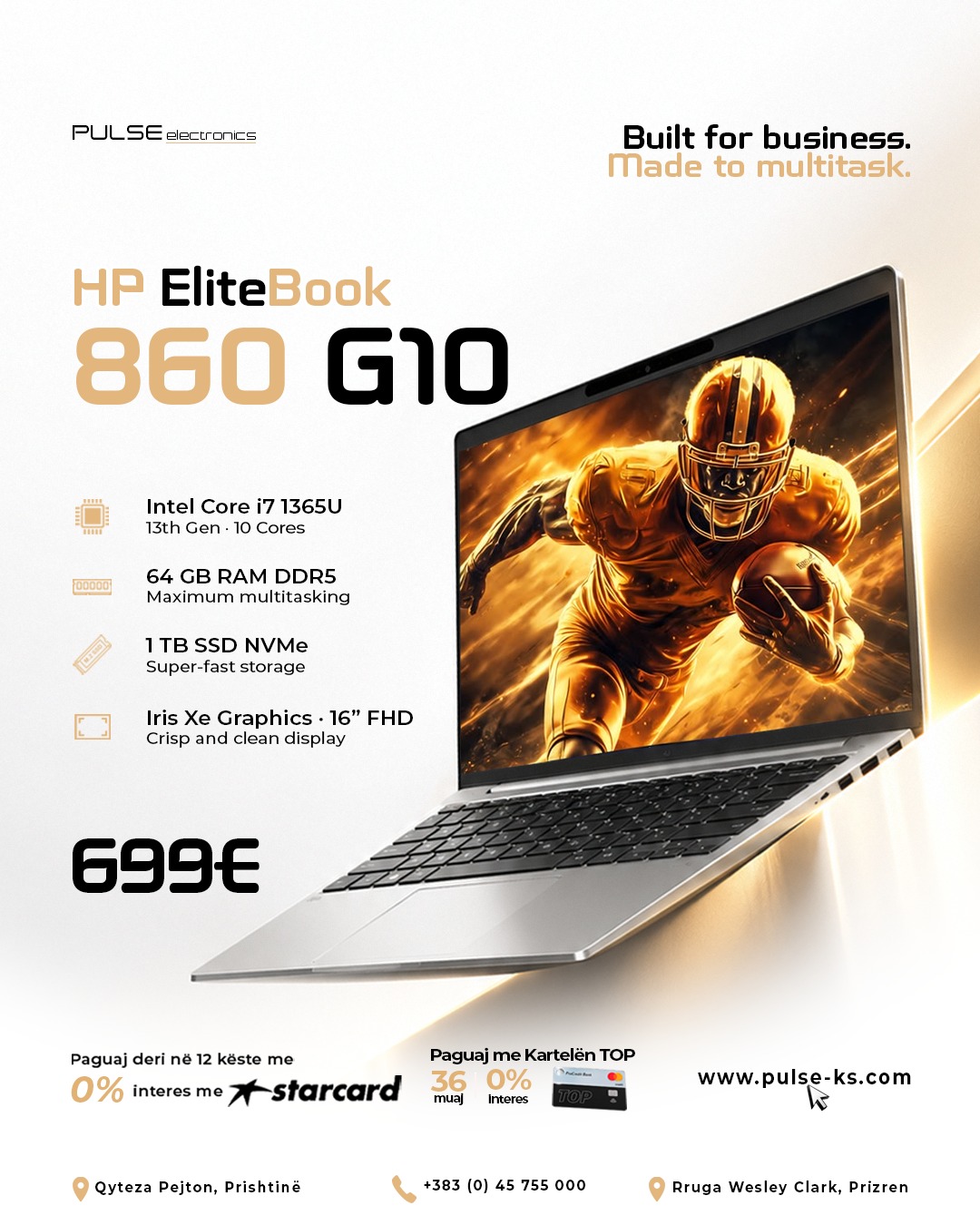 Laptop HP EliteBook 860 G10 i7 64GB RAM – PULSE electronics