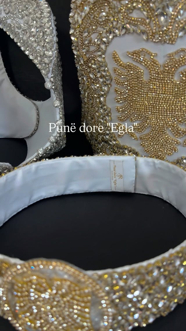 Jelek dhe brez me shqiponjë ari punë dore – Pune Dore Egla&Punetoria Egla