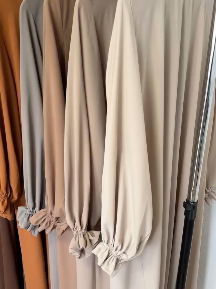 Abaya me mëngë të mbledhura në disa ngjyra – PURE MODESTY (3)