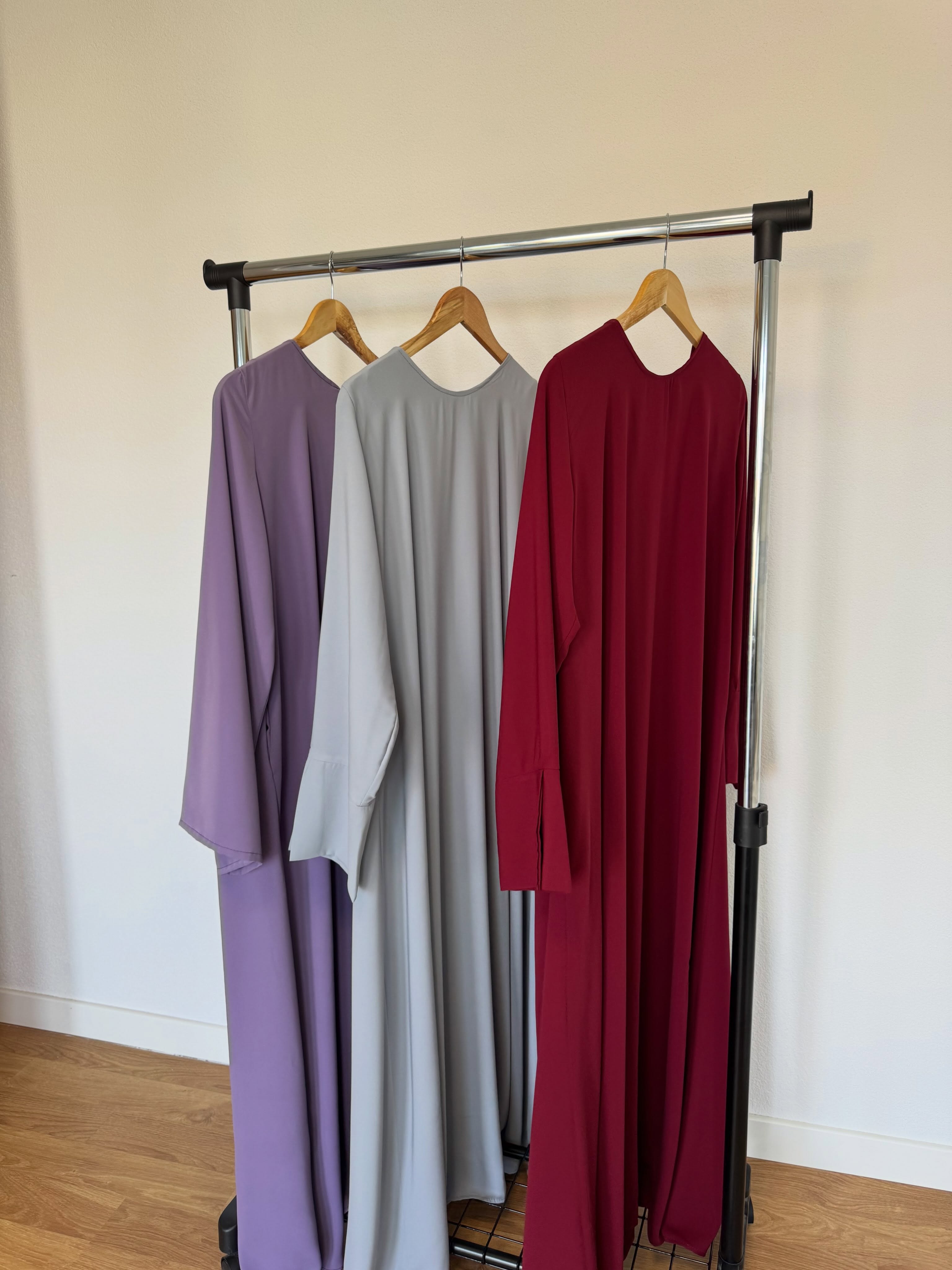 Abaya në vjollcë, gri dhe bordo – PURE MODESTY