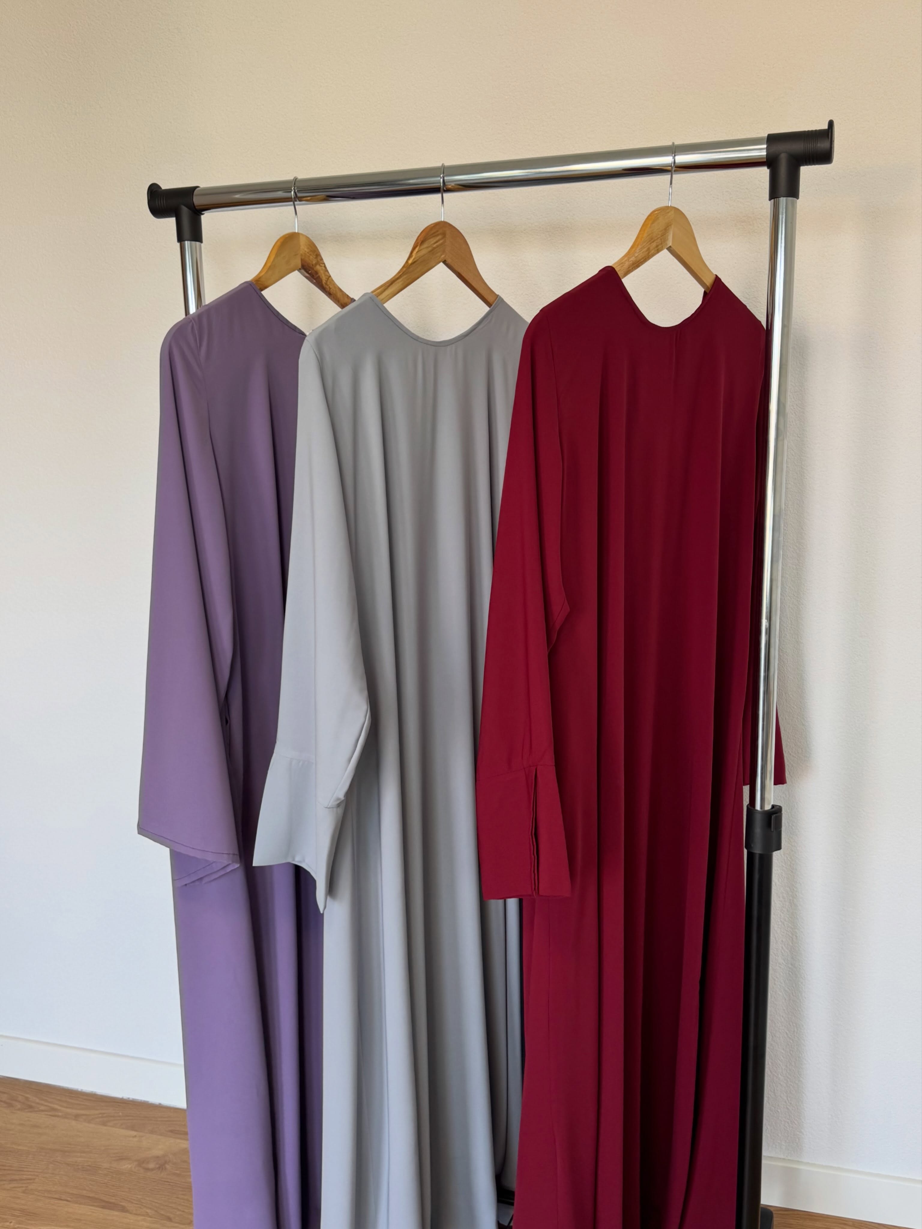 Abaya në vjollcë, gri dhe bordo – PURE MODESTY (2)