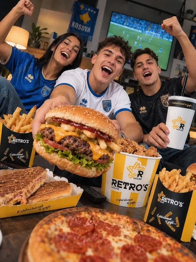 Menu për shokë me hamburger dhe pica