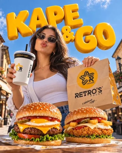 Hamburger me vezë dhe pulë për me vete