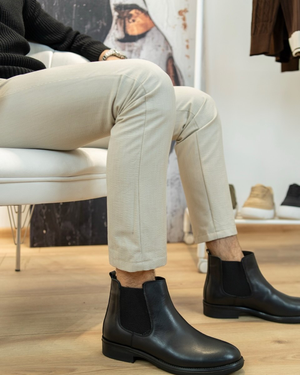 Çizme Chelsea lëkure për meshkuj – R&M Fashion Look | Patike (4)