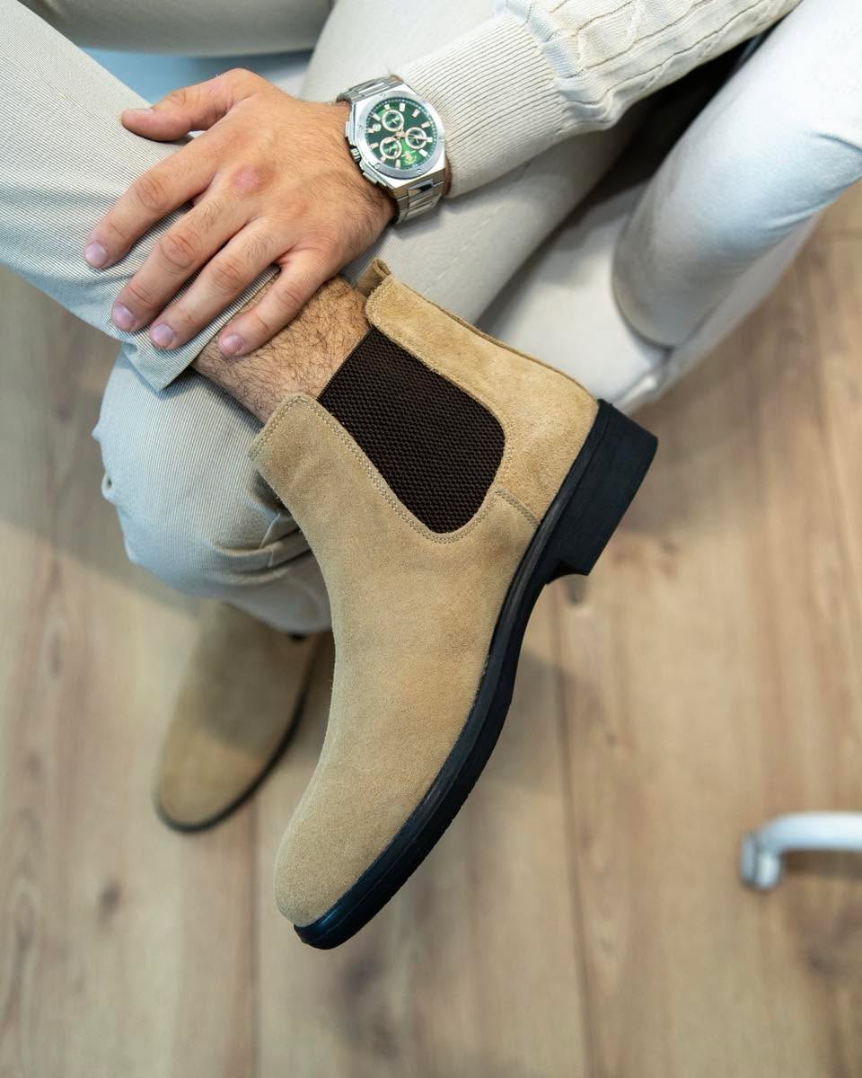 Çizme Chelsea kamoshi kafe për meshkuj – R&M Fashion Look | Patike (3)