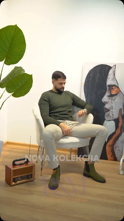 Çizme Chelsea lëkure për meshkuj