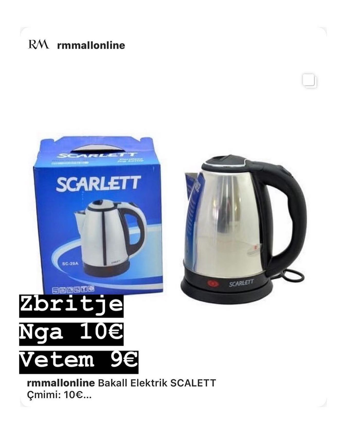 Ibrik elektrik Scarlett inox – RM Mall