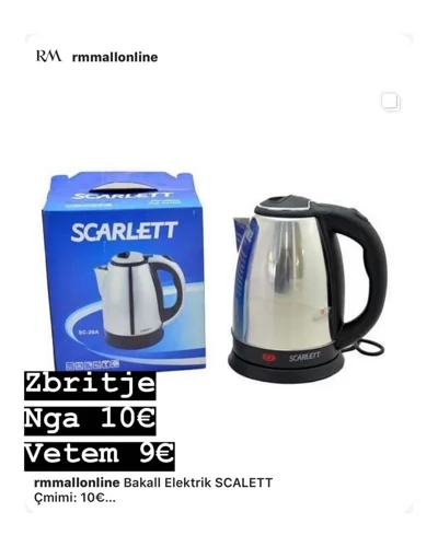 Ibrik elektrik Scarlett inox