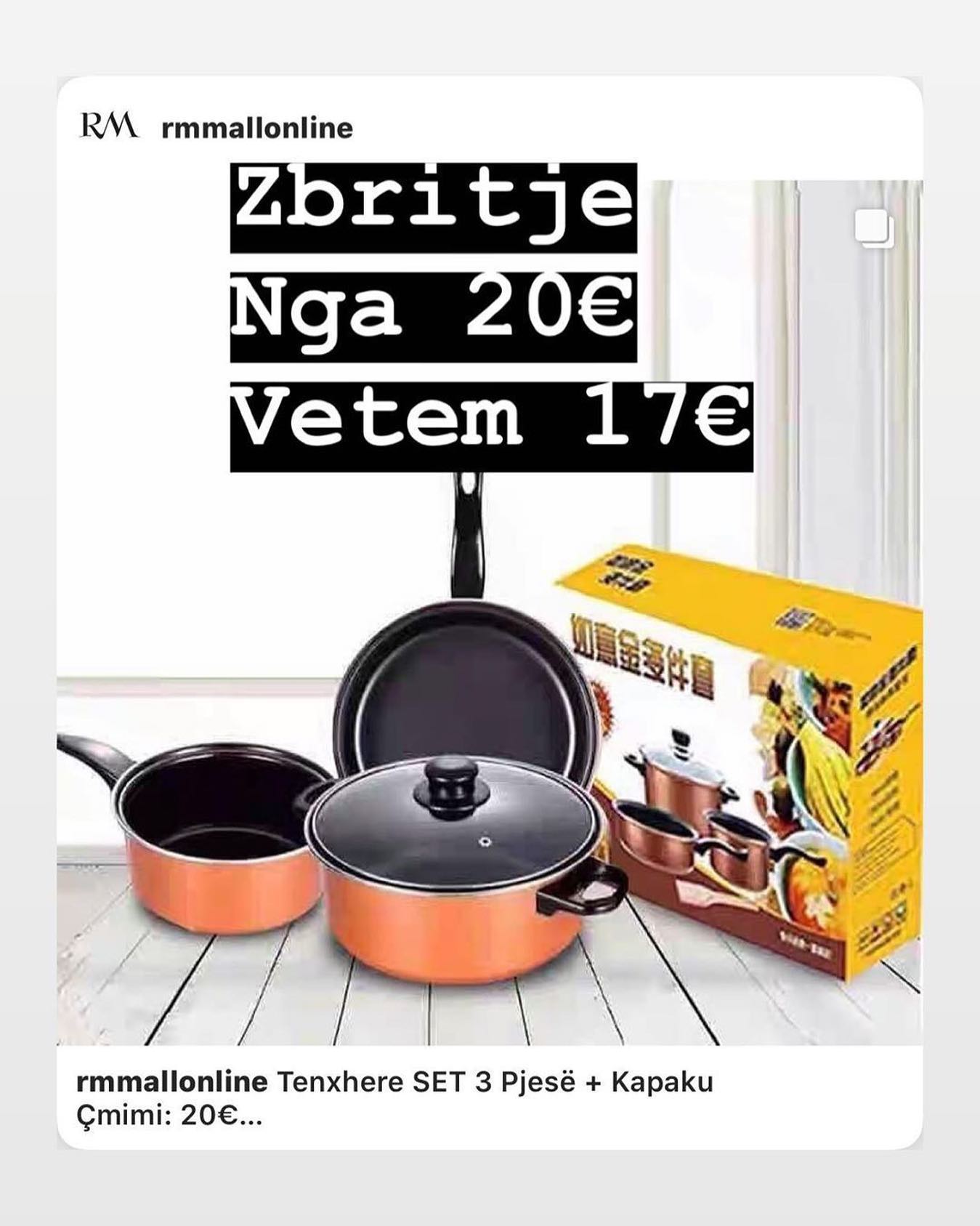 Tenxhere set 3 pjesë me kapak – RM Mall