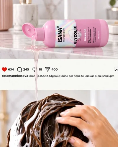 Shampo ISANA Glycolic Shine për flokë