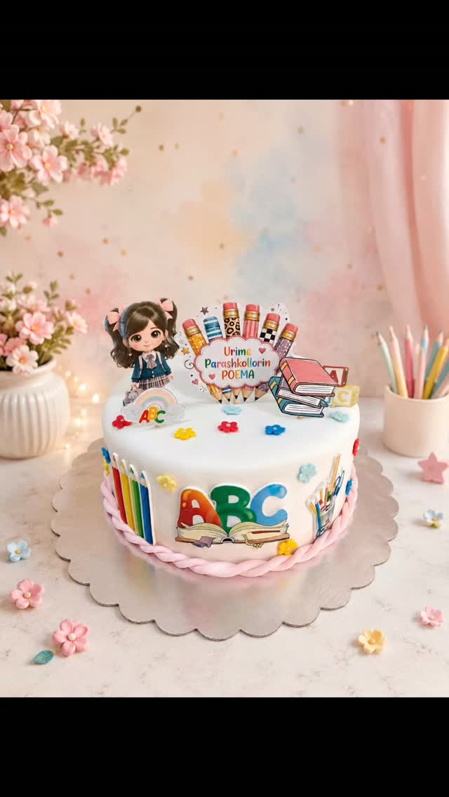 Tortë me temë shkolle ABC – R-R Cakes - Torte me porosi