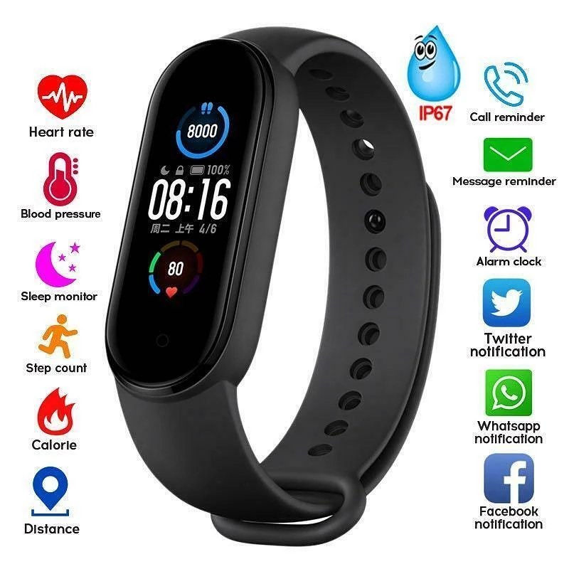 Orë e mençur Smartwatch M5 me matës pulsi – RRJET SHOP © (2)