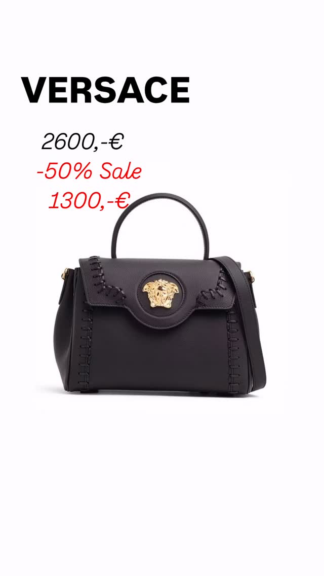 Çantë dore e zezë Versace La Medusa – runway boutique