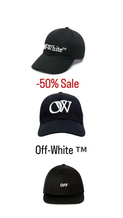 Kapele Off-White me strehë të zeza