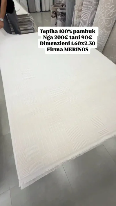 Tepih krem Merinos 100% pambuk 160x230