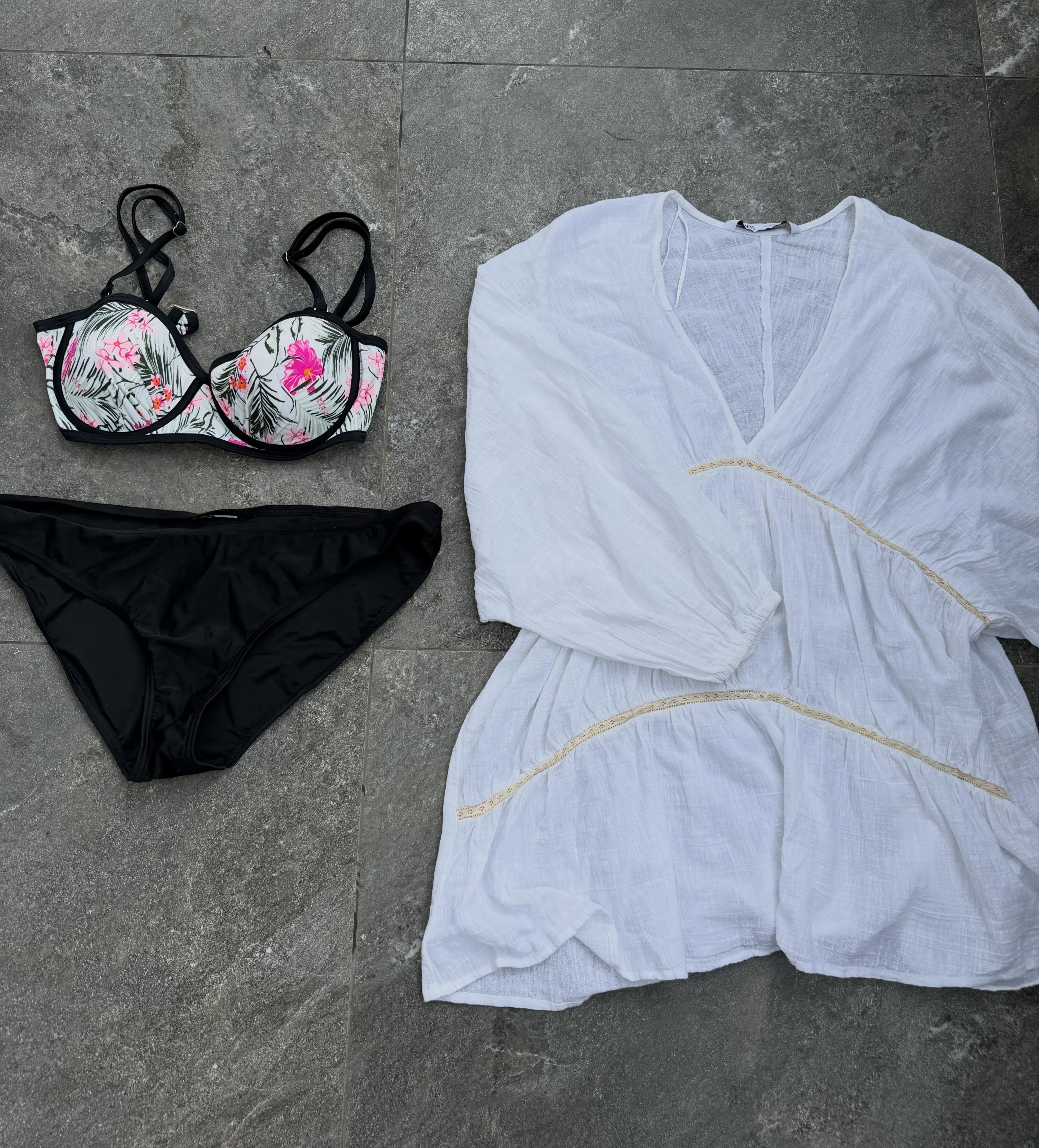 Bikini dhe tunikë e bardhë plazhi – Second Store | Mitrovicë
