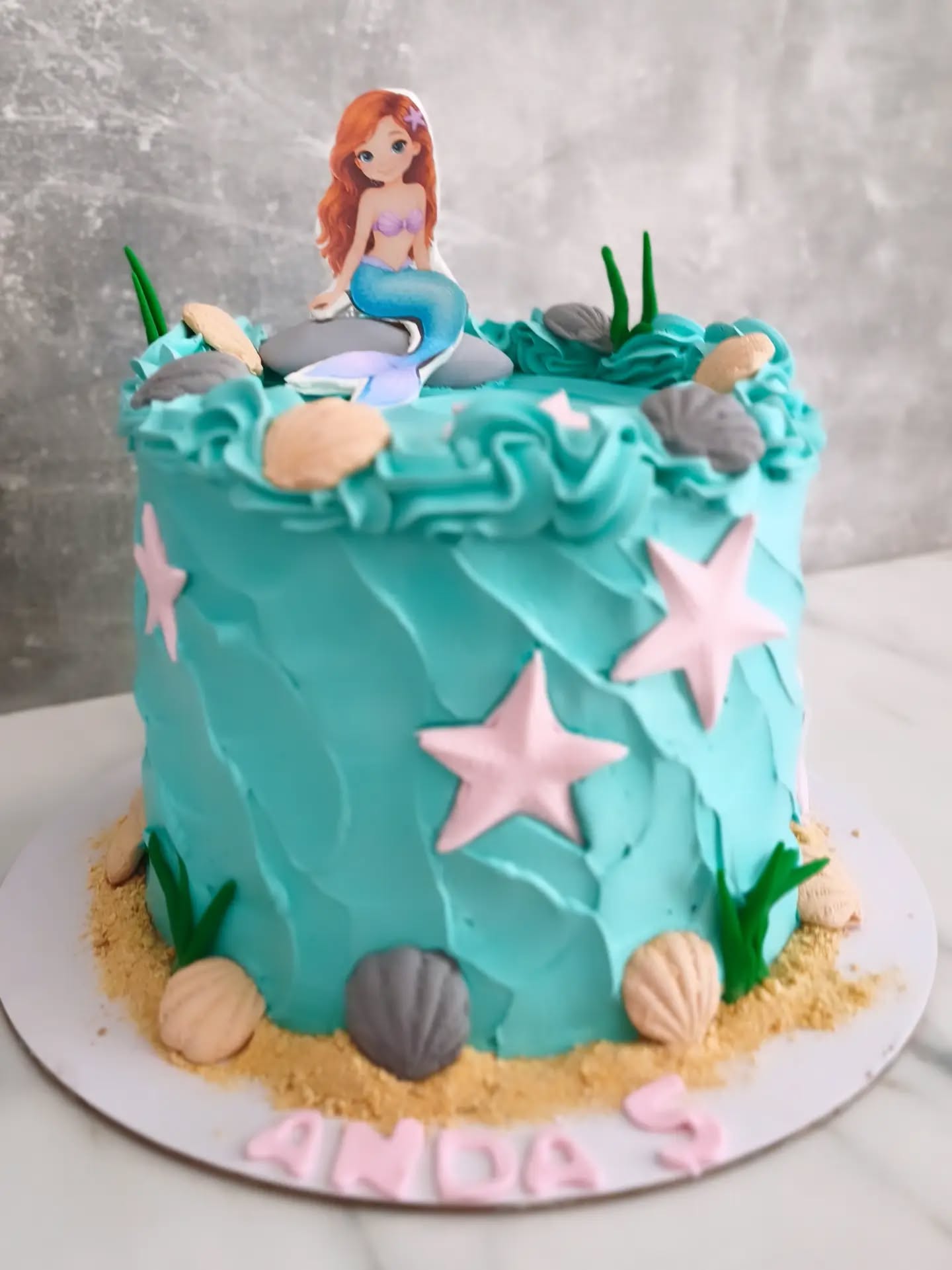 Tortë me sirenë dhe guaska për 15 persona – SEKINA cakes (2)