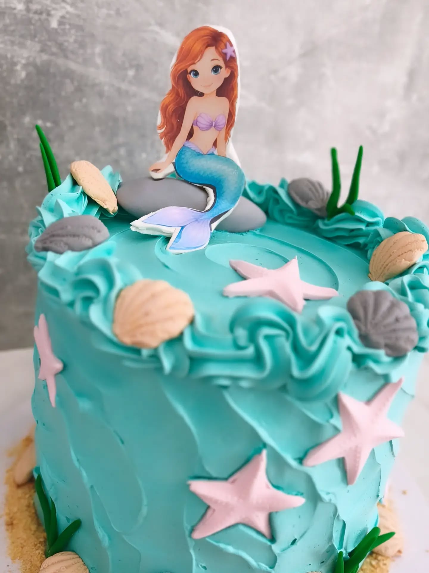 Tortë me sirenë dhe guaska për 15 persona – SEKINA cakes (3)