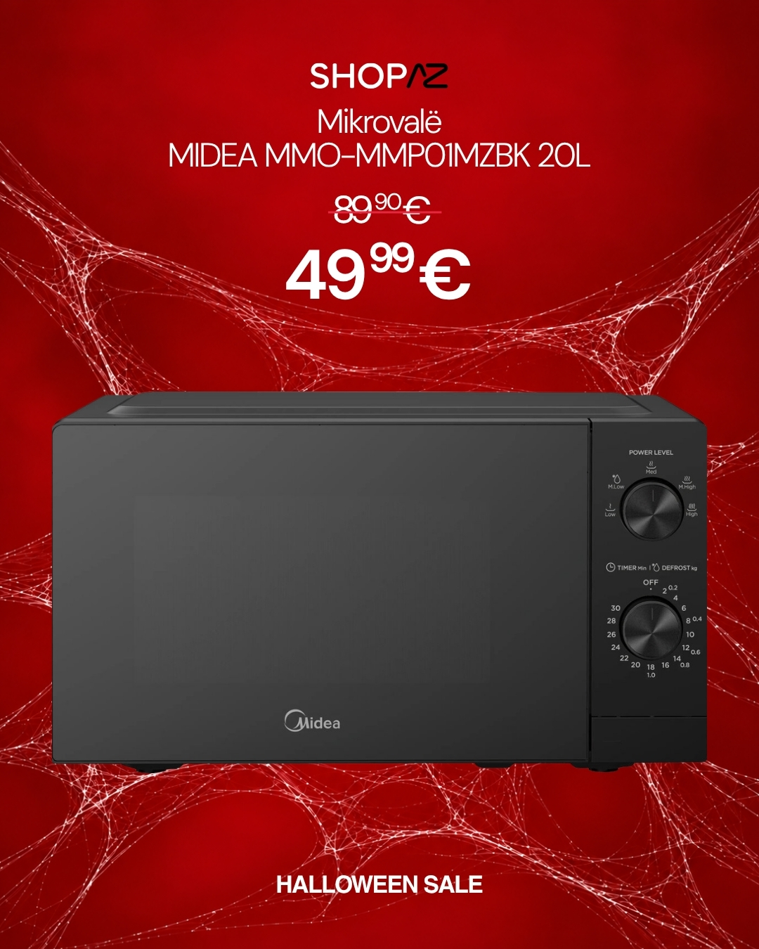 Mikrovalë Midea 20L e zezë – shopAZ