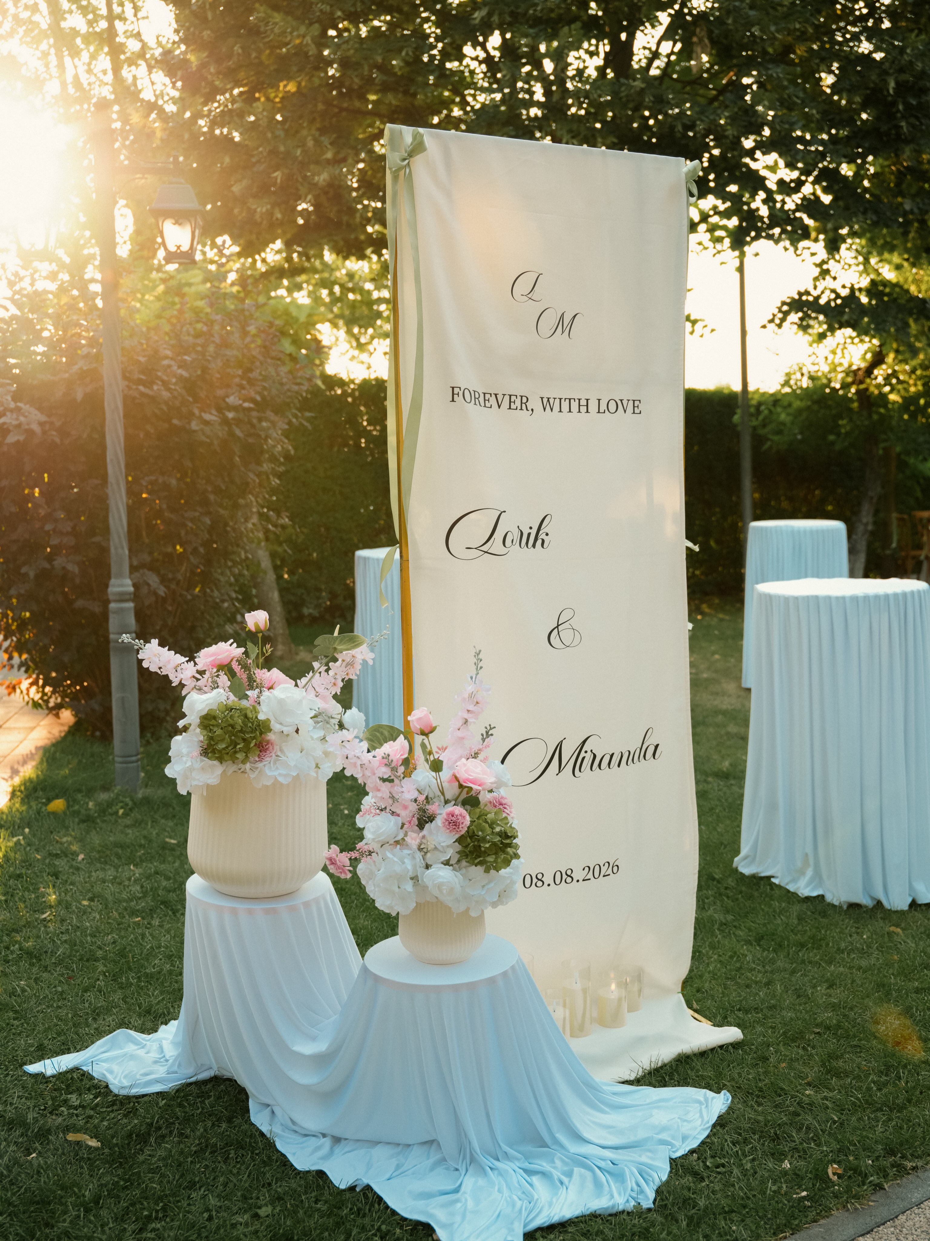 Banner mirëseardhjeje dasme me lule – SHTËPIA E DEKOREVE (2)