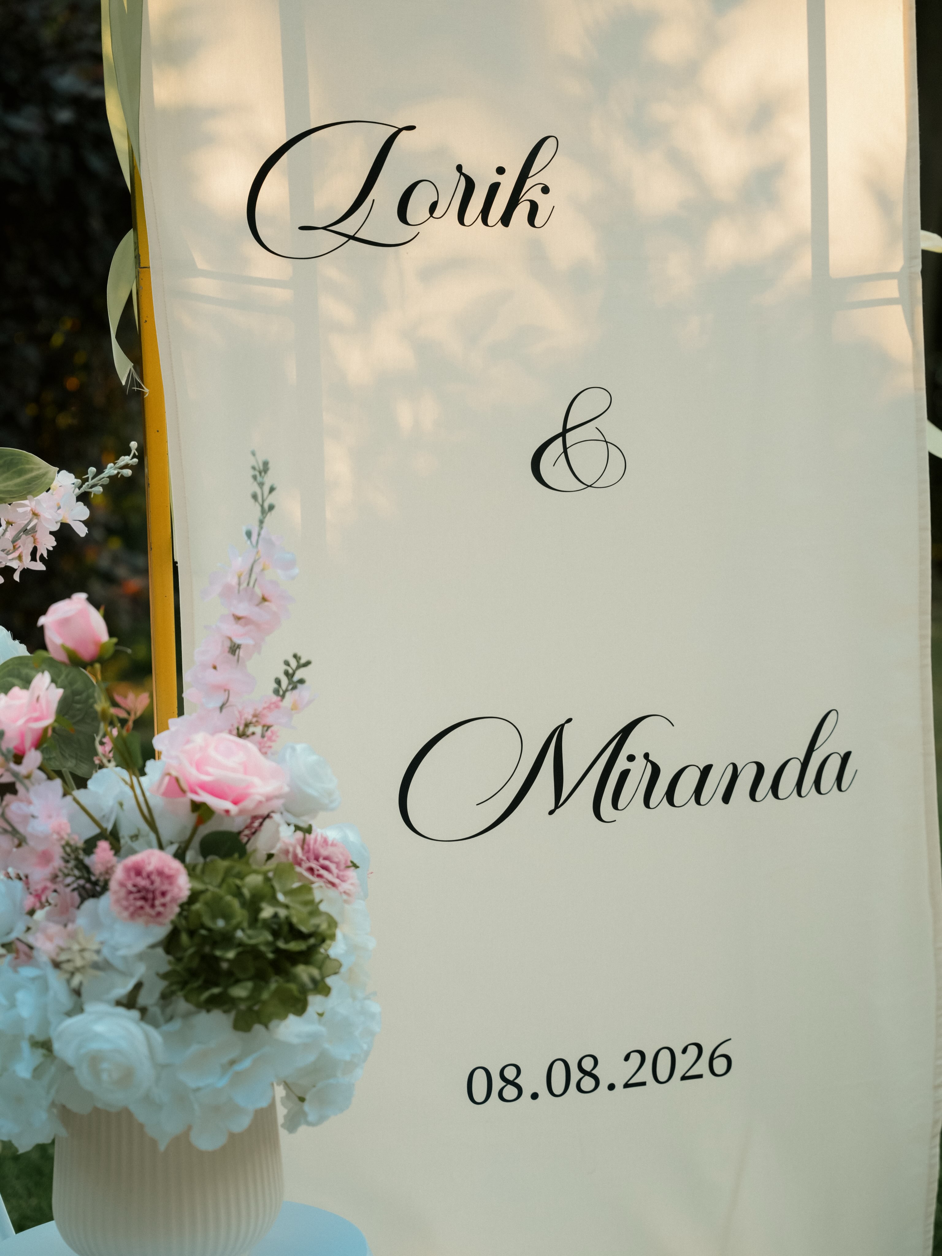 Banner mirëseardhjeje dasme me lule – SHTËPIA E DEKOREVE (3)