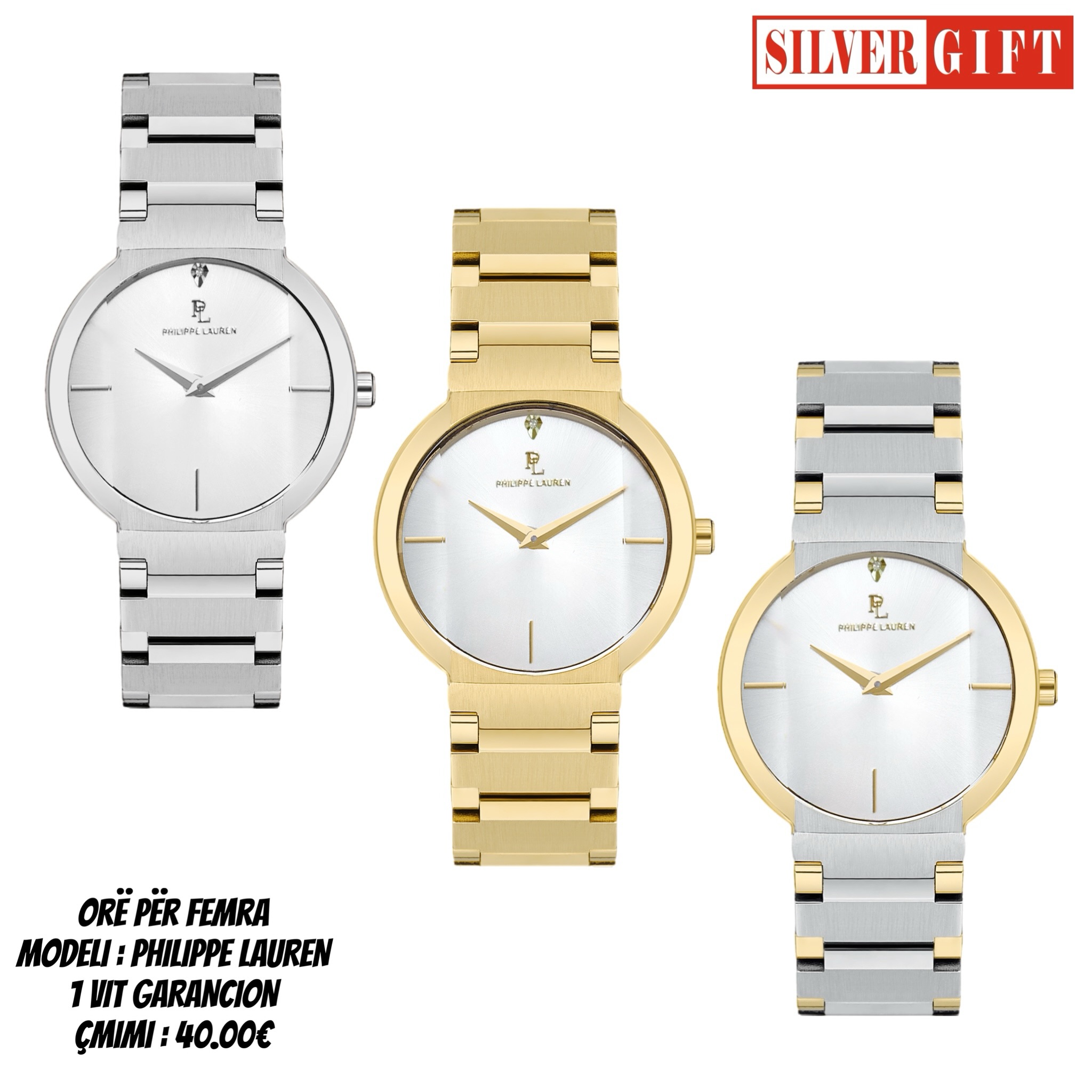 Orë dore për femra Philippe Lauren – SILVER GIFT
