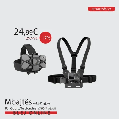 Mbajtës për kokë dhe gjoks për GoPro