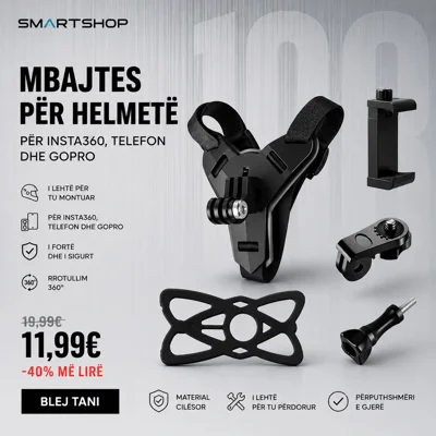 Mbajtës universal për helmetë për Insta360 dhe GoPro