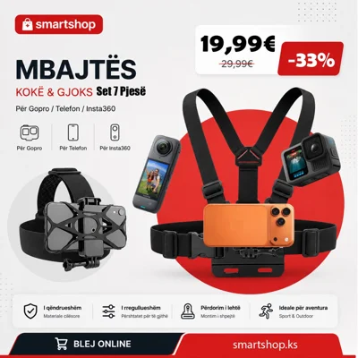 Mbajtës telefoni për helmetë dhe gjoks