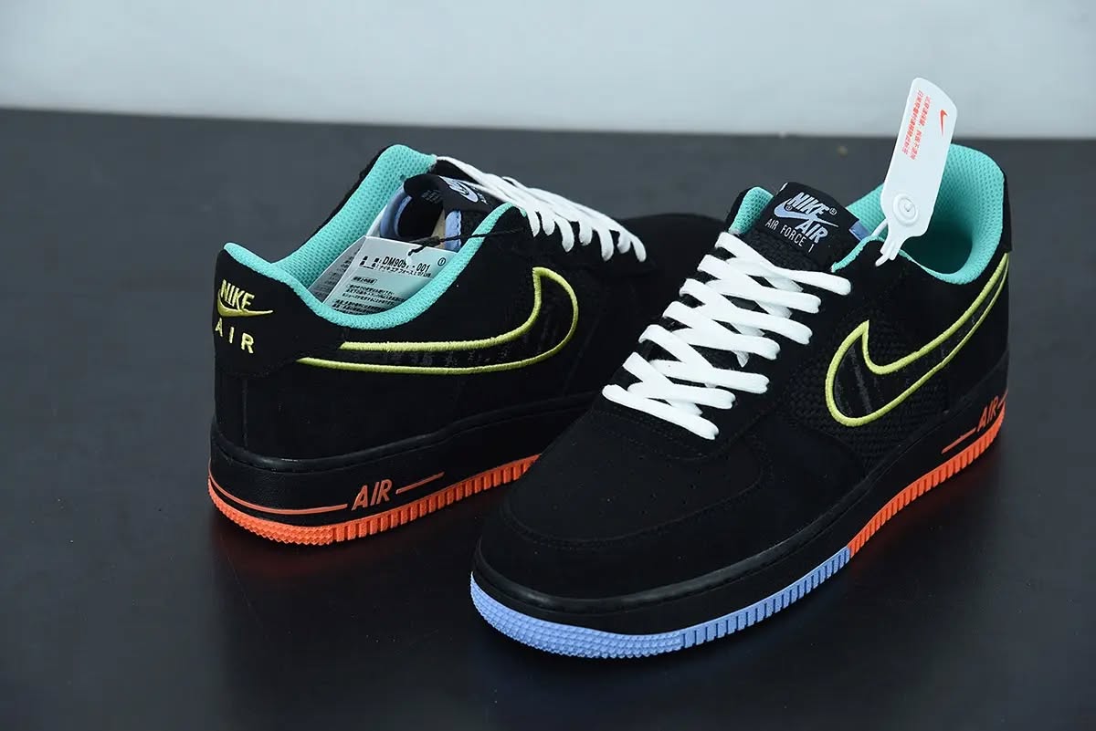 Atlete Nike Air Force 1 neon të zeza – Atlete ORIGINALE (3)