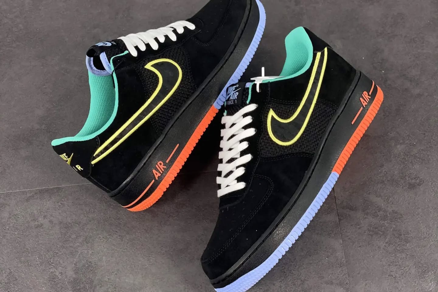 Atlete Nike Air Force 1 neon të zeza – Atlete ORIGINALE (4)