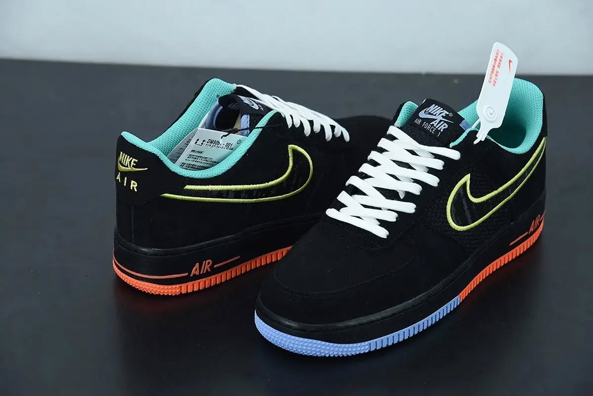 Atlete Nike Air Force 1 të zeza neon – Atlete ORIGINALE