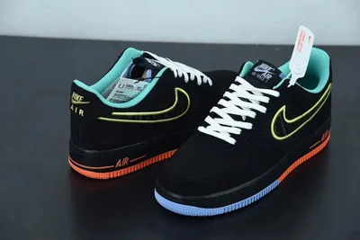 Atlete Nike Air Force 1 të zeza neon