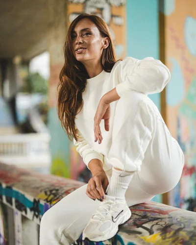 Trenerkë e bardhë Nike për femra