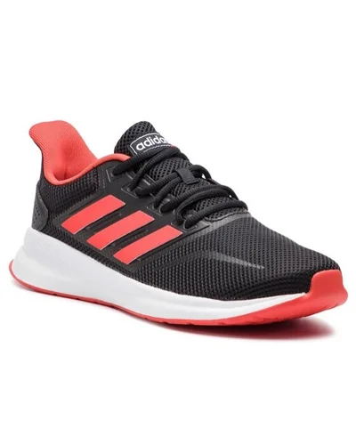 Atlete vrapimi Adidas të zeza me vija të kuqe