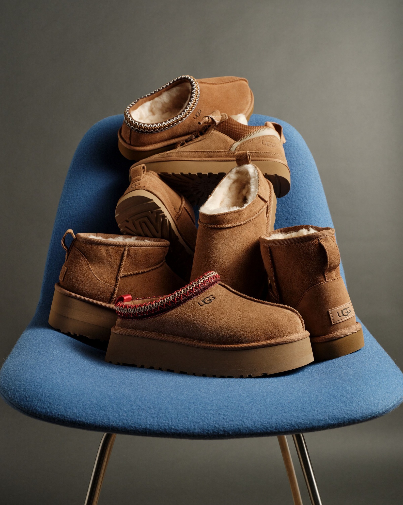 Pantofla UGG Tazz kafe të çelët me platformë – Stilium