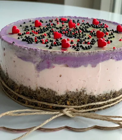 Cheesecake me zemra të kuqe