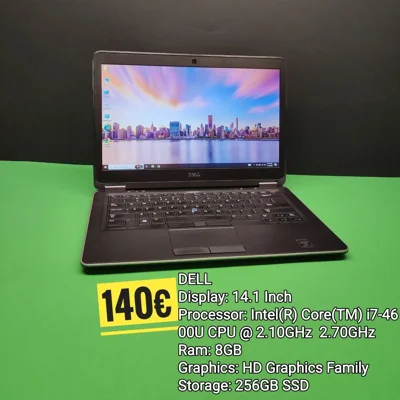 Laptop Dell 14.1 inç i7 8GB 256GB SSD