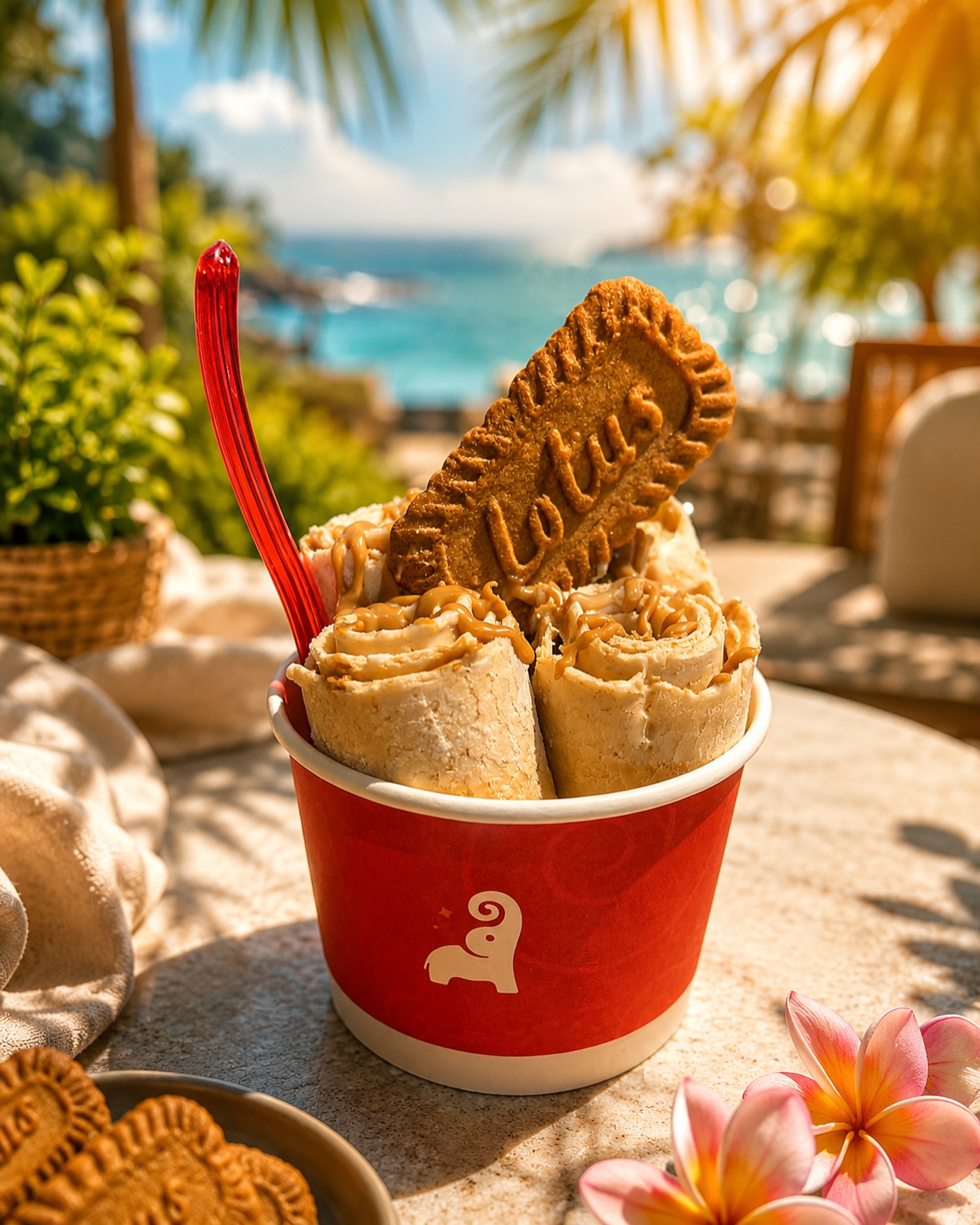 Akullore e rrotulluar me Lotus Biscoff – Tai Sweets
