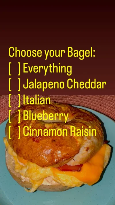 Bagel sipas zgjedhjes me djathë cheddar