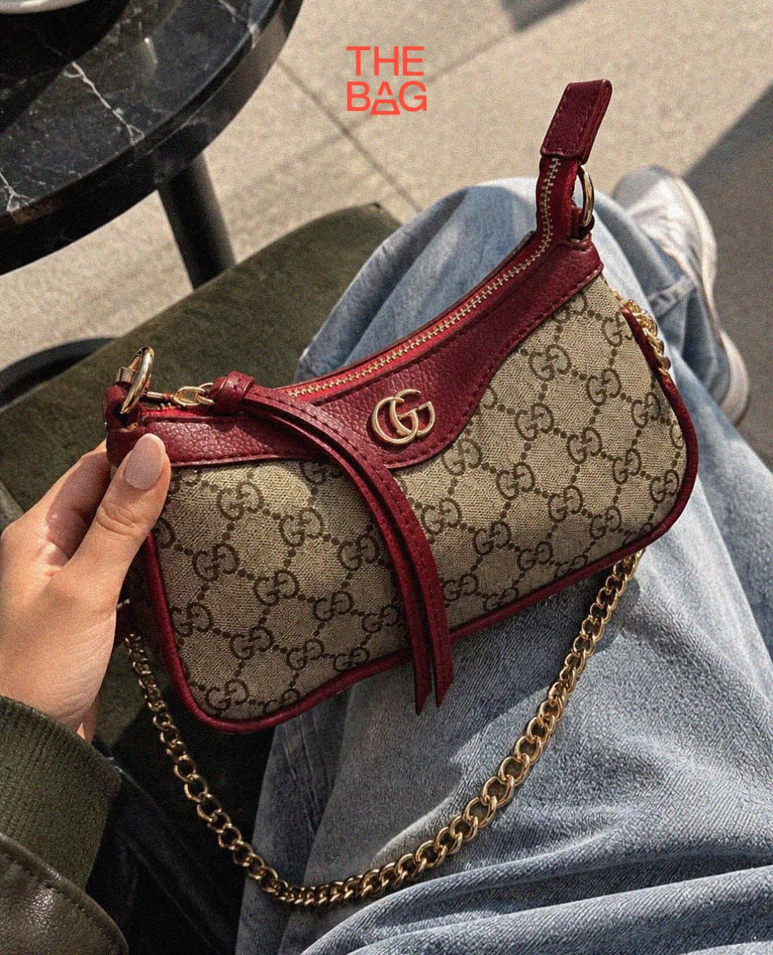 Çantë supi me motiv dhe rrip zinxhir – The Bag