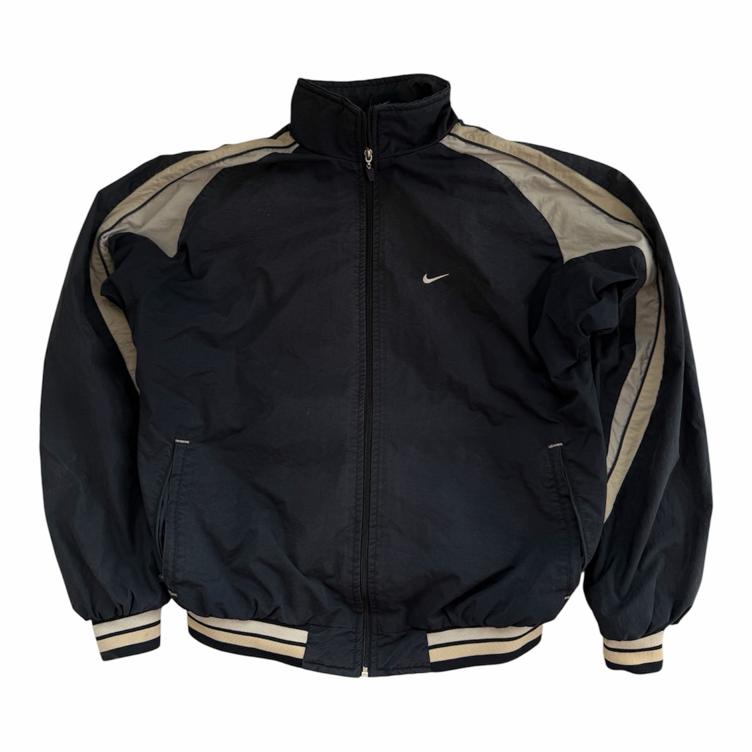 Xhaketë vintage Nike blu e errët, nr XL – Thrift Store Prishtinë