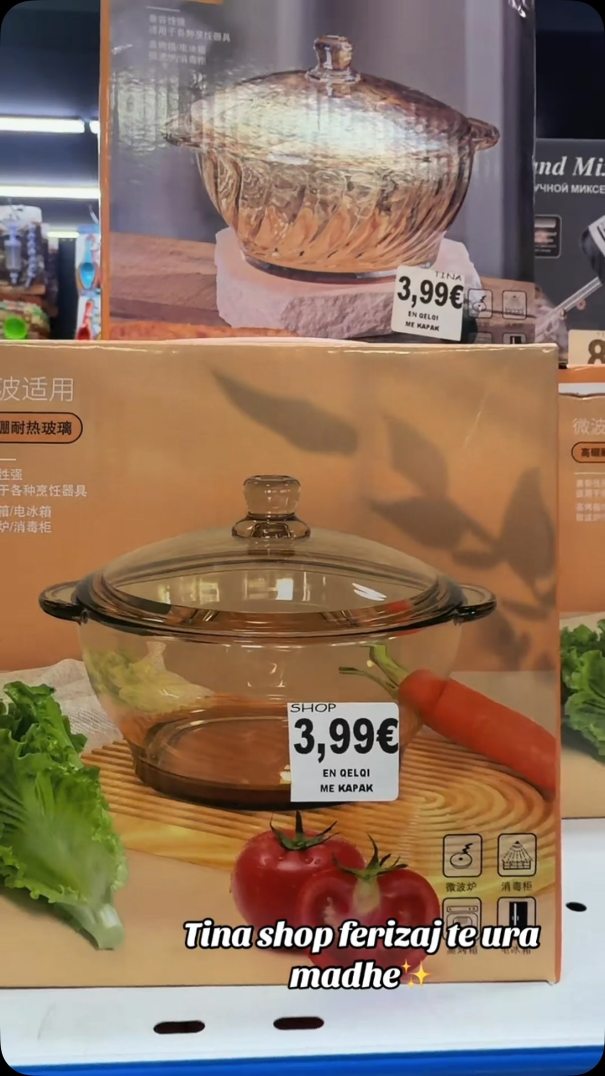 Tenxhere qelqi me kapak – “Tina Shop”