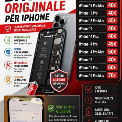 Ndërrim baterie origjinale për iPhone
