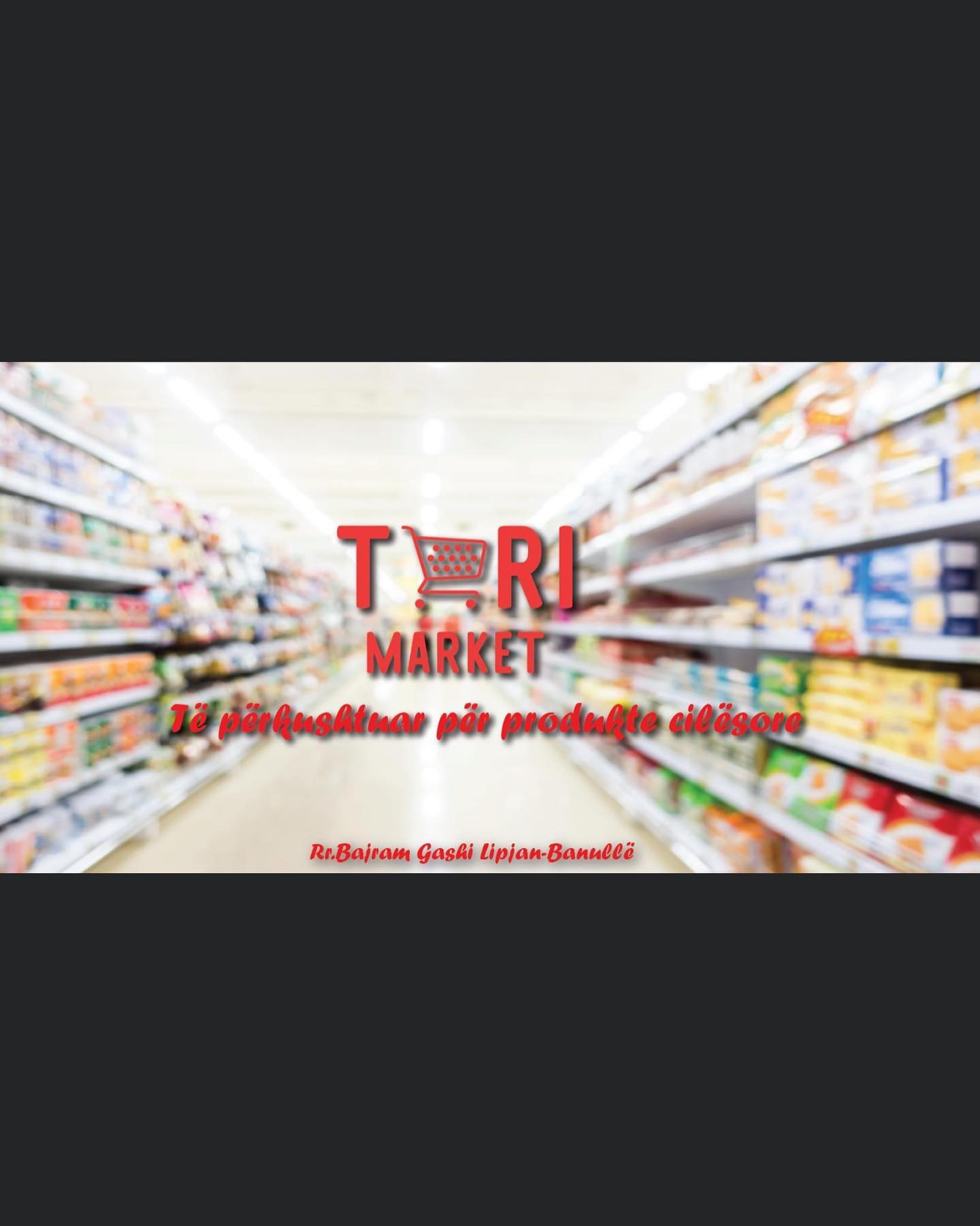 Rafte me produkte në supermarket – Tori Market Lipjan