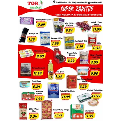 Fletushkë me zbritje në produkte ushqimore