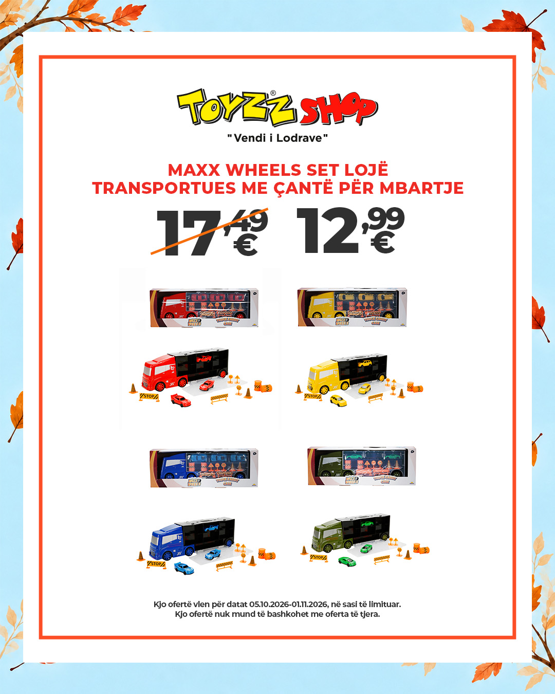 Kamion transportues Maxx Wheels me makina të vogla – Toyzz Shop Kosovo